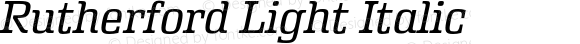 Rutherford Light Italic