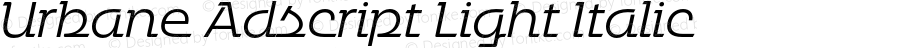 Urbane Adscript Light Italic