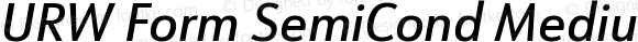 URW Form SemiCond Medium Italic