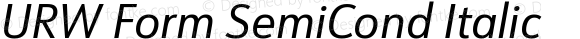 URW Form SemiCond Italic