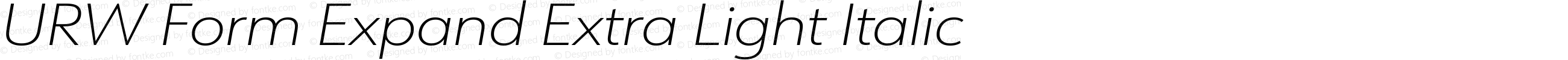 URW Form Expand Extra Light Italic