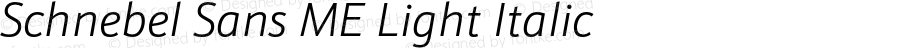 SchnebelSansME-LightItalic