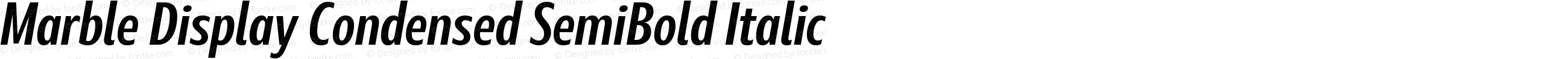 Marble Display Condensed SemiBold Italic