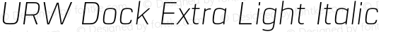 URW Dock Extra Light Italic