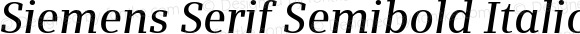 Siemens Serif Semibold Italic