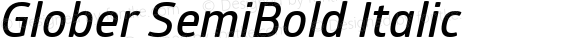 Glober SemiBold Italic Version 1.000