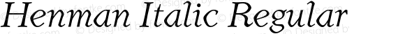 Henman Italic