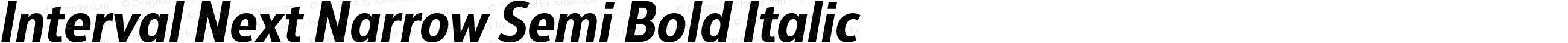 Interval Next Narrow Semi Bold Italic