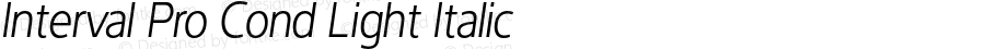 Interval Pro Cond Light Italic