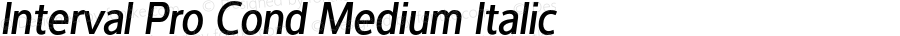 Interval Pro Medium Cond Italic