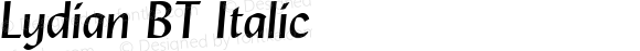 Lydian BT Italic mfgpctt-v1.52 Monday, January 25, 1993 3:18:55 pm (EST)