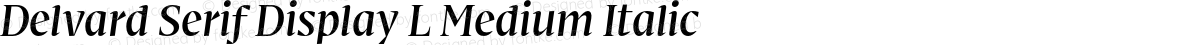 Delvard Serif Display L Medium Italic