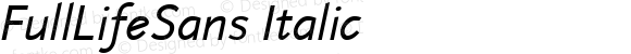 FullLifeSans Italic
