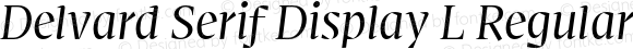 Delvard Serif Display L Regular Italic