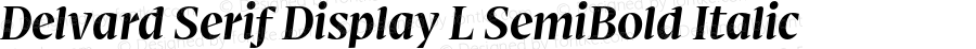 Delvard Serif Display L SemiBold Italic
