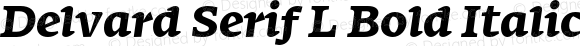Delvard Serif L Bold Italic
