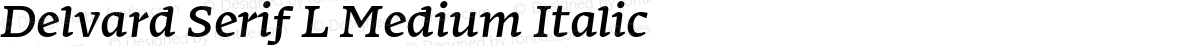 Delvard Serif L Medium Italic