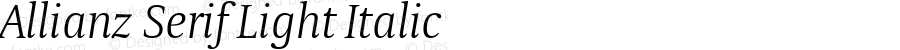 Allianz Serif Light Italic