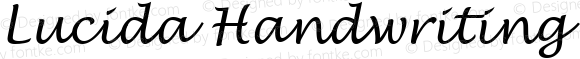 Lucida Handwriting Italic