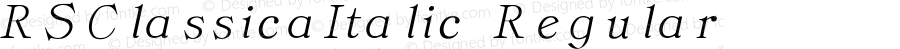 RSClassicaItalic Regular