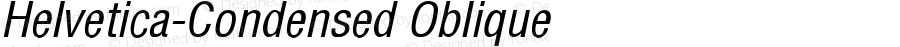 Helvetica Condensed Oblique