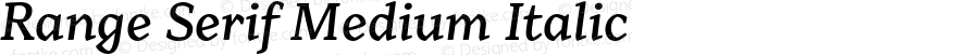 Range Serif Medium Italic