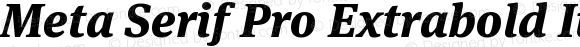 Meta Serif Pro Extrabold Italic