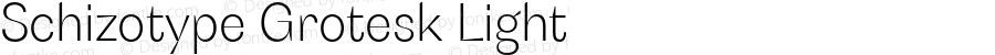 SchizotypeGrotesk-Light