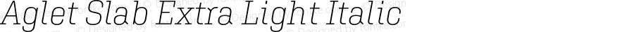 AgletSlab-ExtraLightItalic