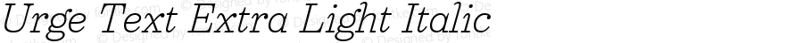 UrgeText-ExtraLightItalic