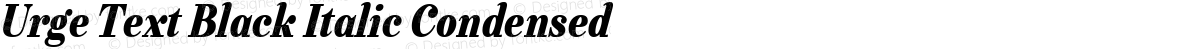 Urge Text Black Italic Condensed