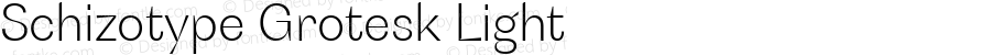 SchizotypeGrotesk-Light