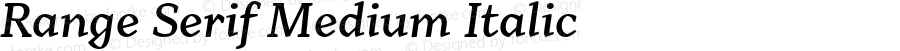 Range Serif Medium Italic