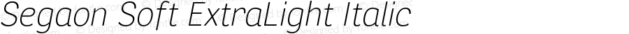 Segaon Soft ExtraLight Italic