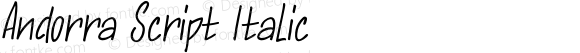 Andorra Script Italic Version 1.000