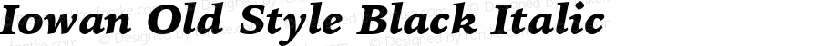 Iowan Old Style Black Italic