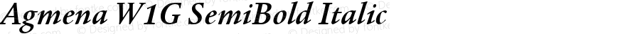 Agmena W1G SemiBold Italic