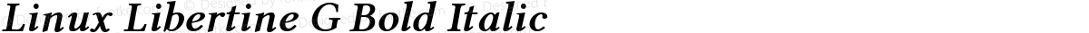 Linux Libertine G Bold Italic