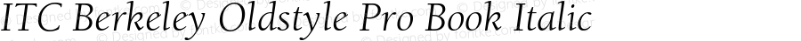 ITC Berkeley Oldstyle Pro Book Italic