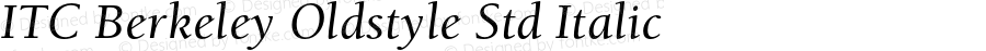 ITC Berkeley Oldstyle Std Italic