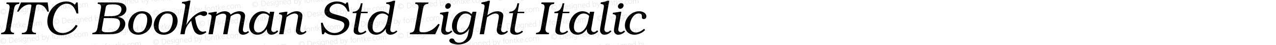 ITC Bookman Std Light Italic