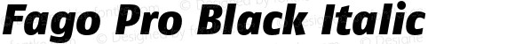 Fago Pro Black Italic