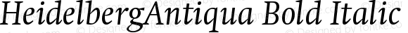HeidelbergAntiqua Bold Italic