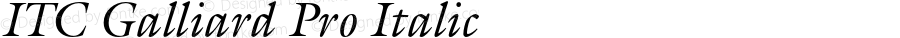 ITC Galliard Pro Italic