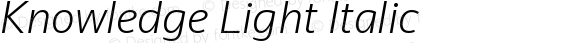 Knowledge Light Italic