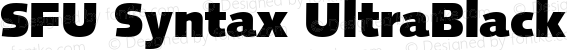 SFU Syntax UltraBlack