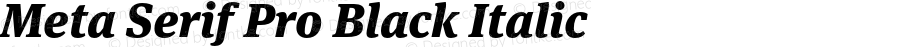 Meta Serif Pro Black Italic