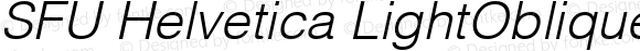 SFU Helvetica LightOblique