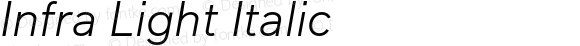 Infra Light Italic