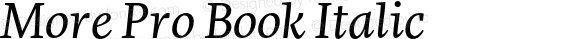 More Pro Book Italic